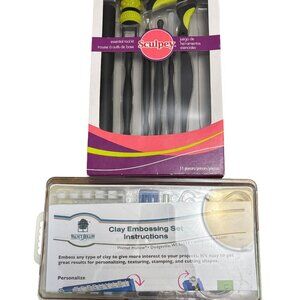 Clay Embossing Bundle Walnut Hollow Embossing Set and Sculpey Tool Kit Pls Read